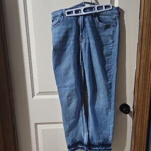 Stylish Blue Women's Cropped Jeans